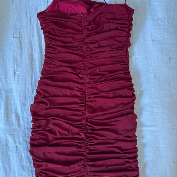 Princess Polly Ruched Red Mini Dress - Picture 4 of 5